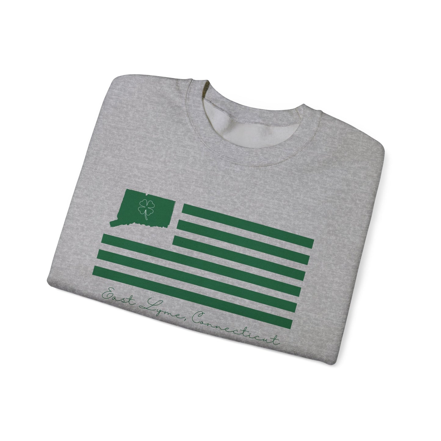 East Lyme Connecticut St Patrick’s Day Flag Unisex Heavy Blend™ Crewneck Sweatshirt