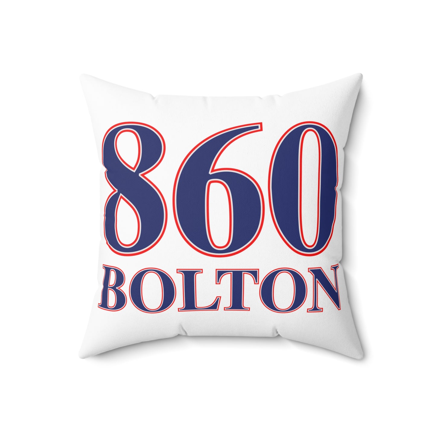 860 Bolton Red, White & Blue Spun Polyester Square Pillow