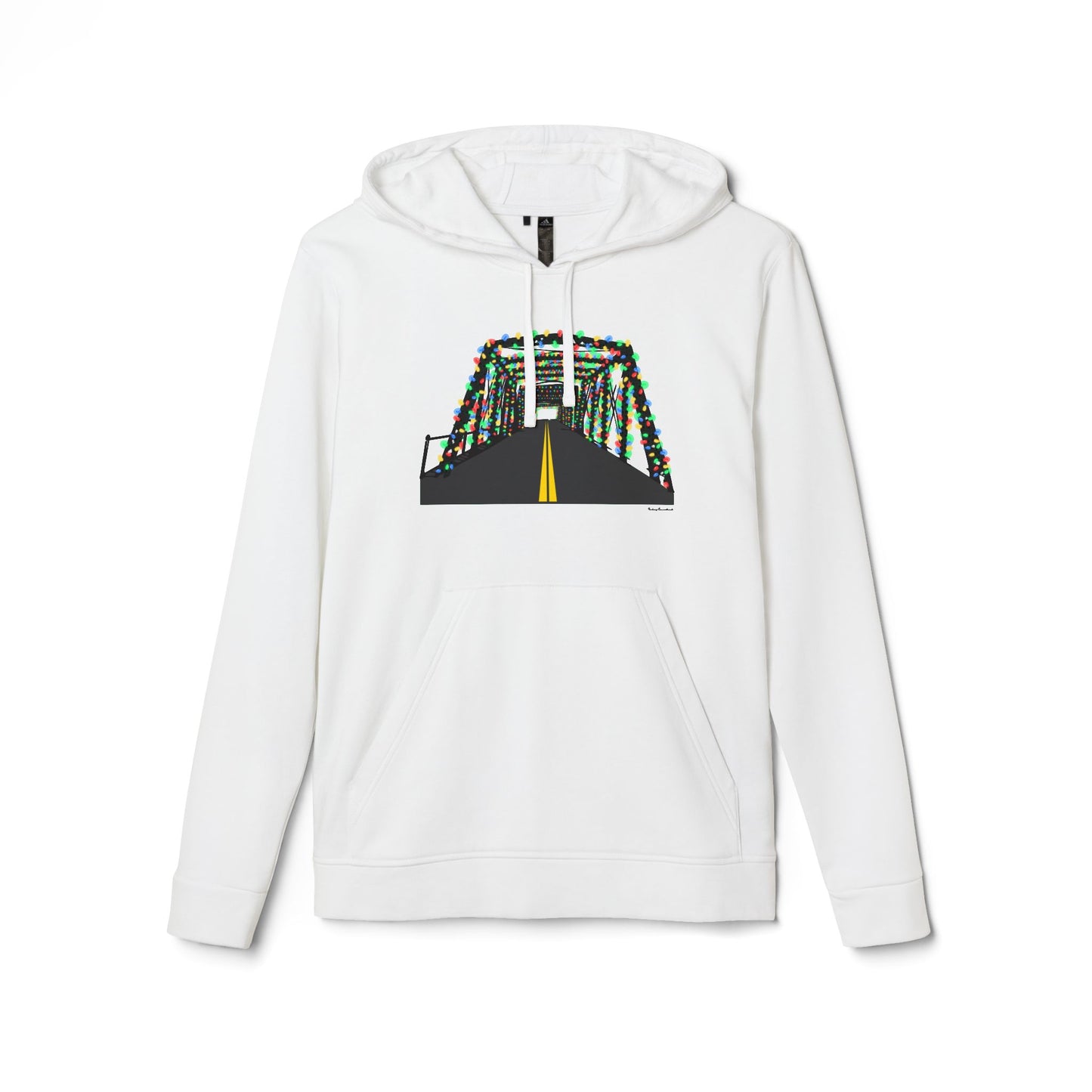 Saugatuck Bridge Lights adidas Unisex Fleece Hoodie Sweatshirt
