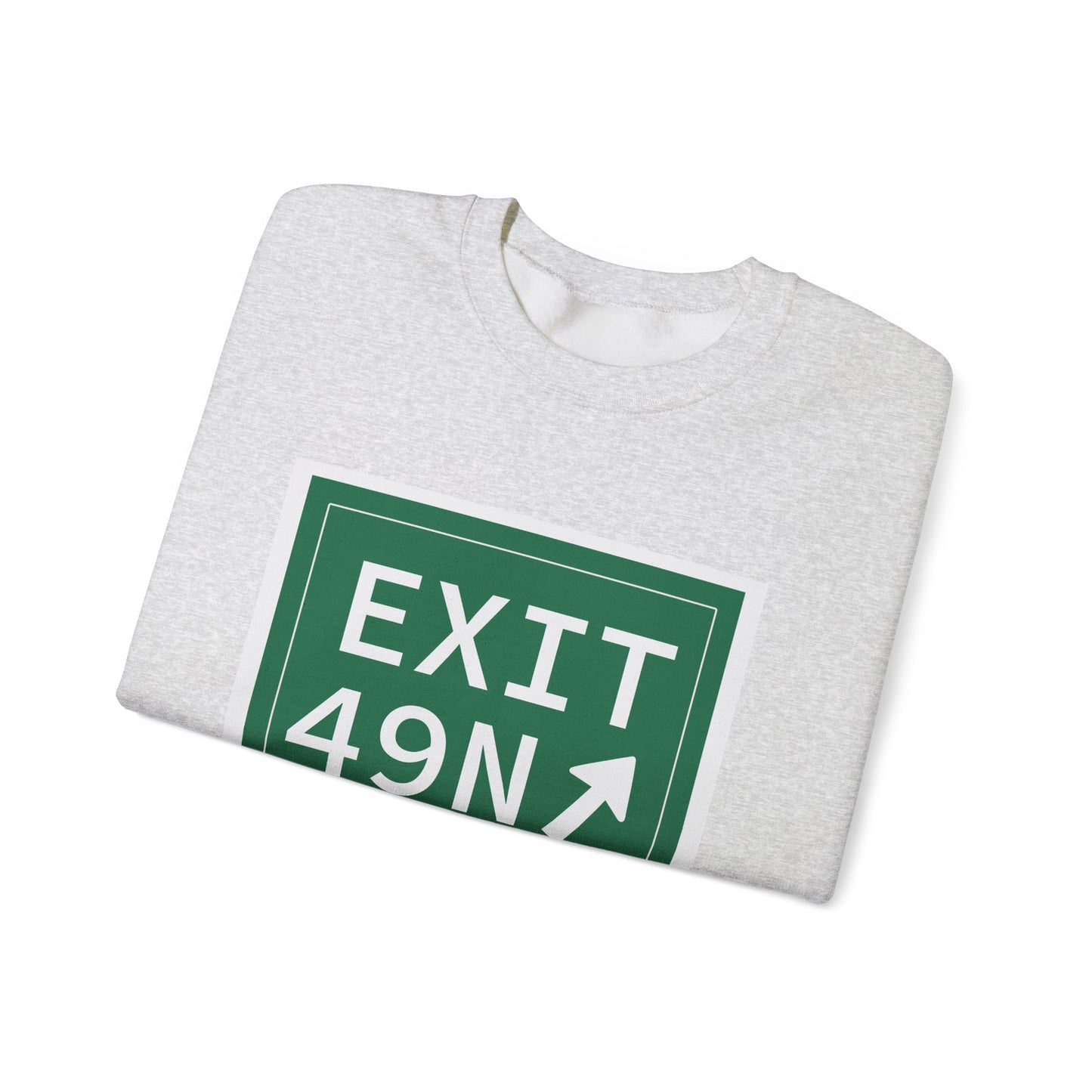 Vintage Exit 49N  Merritt Parkway Sign Unisex Heavy Blend™ Crewneck Sweatshirt
