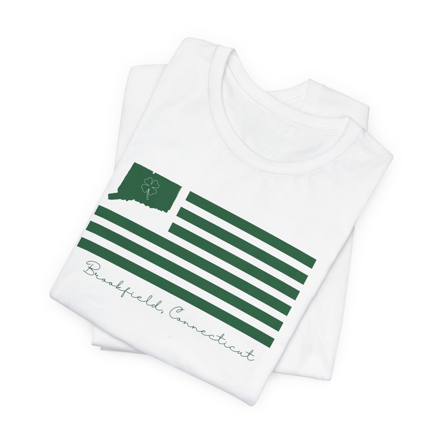 Brookfield Connecticut St. Patrick’s Day Flag Unisex Jersey Short Sleeve T-Shirt