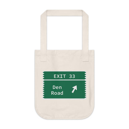 Vintage Merritt Parkway Exit 33 Sign Organic Canvas Tote Bag