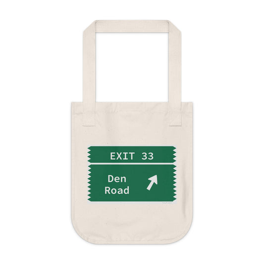 Vintage Merritt Parkway Exit 33 Sign Organic Canvas Tote Bag