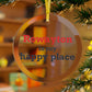 Rowayton is My Happy Place Glass Ornaments