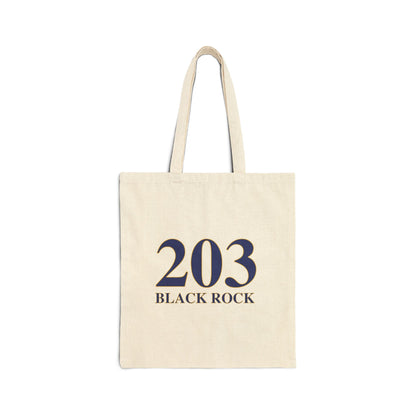 203 Black Rock Cotton Canvas Tote Bag