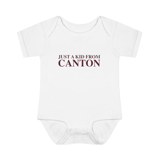 Just a kid from Canton Infant Baby Rib Bodysuit