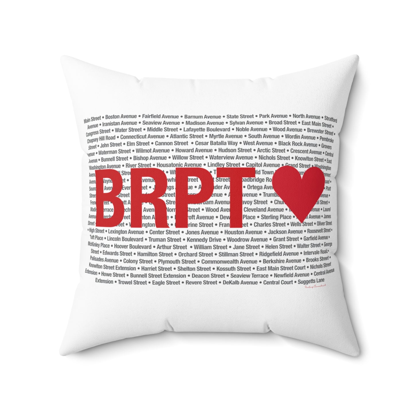 Bridgeport Love Spun Polyester Square Pillow