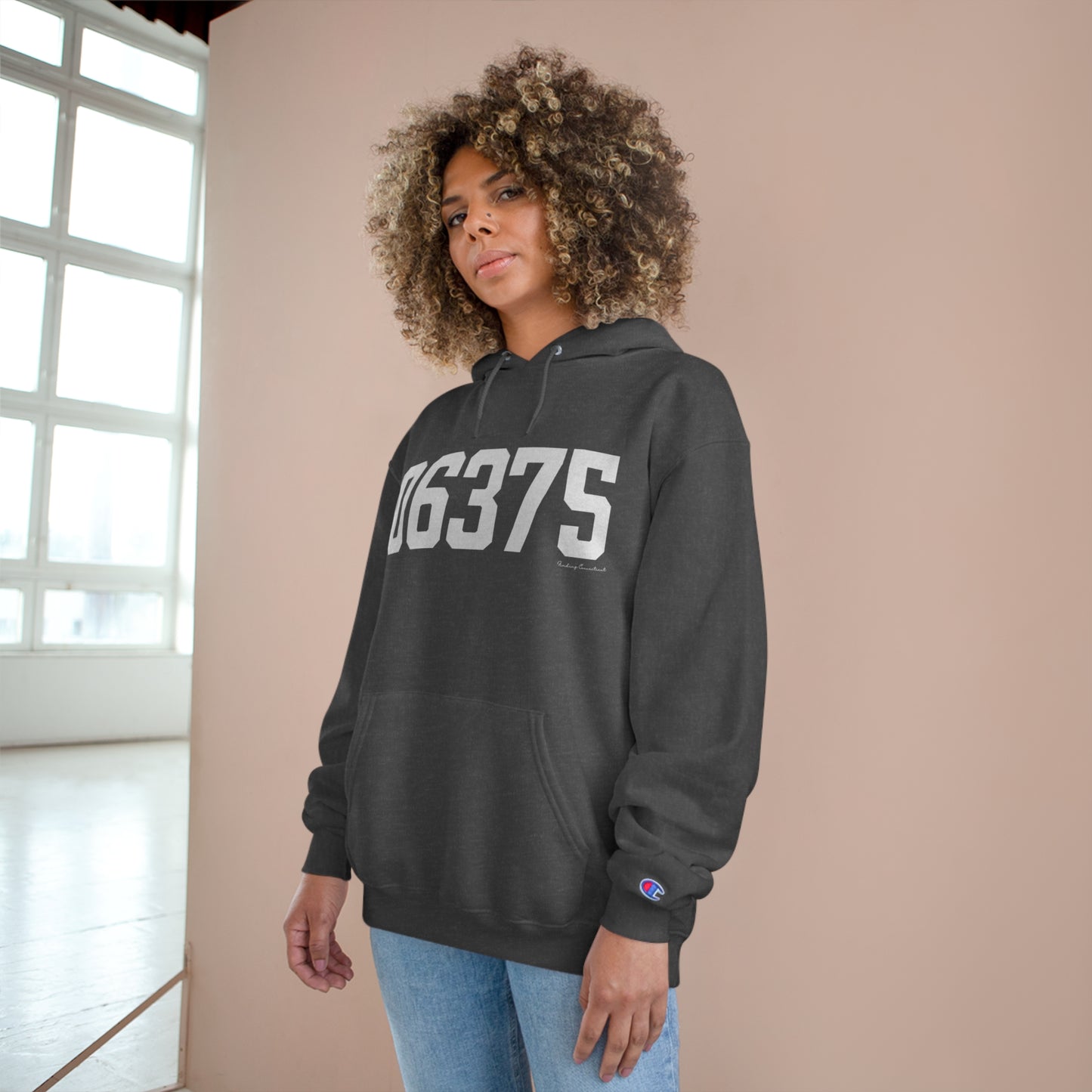 06375 - New London Connecticut Zip Code - Champion Hoodie