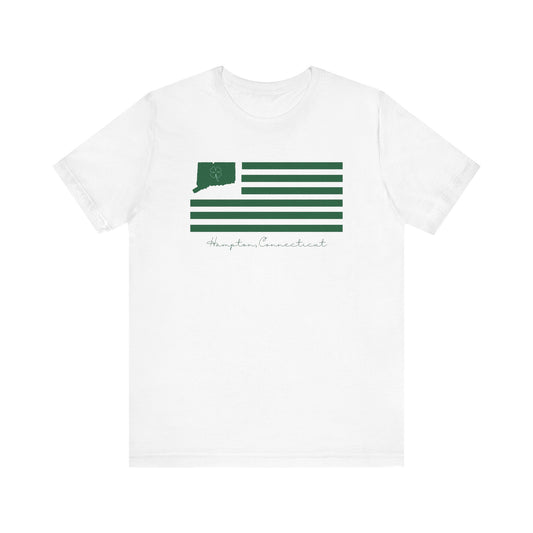 Hampton Connecticut St. Patrick’s Day Flag Unisex Jersey Short Sleeve T-Shirt