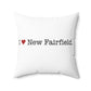 I Heart New Fairfield. Spun Polyester Square Pillow