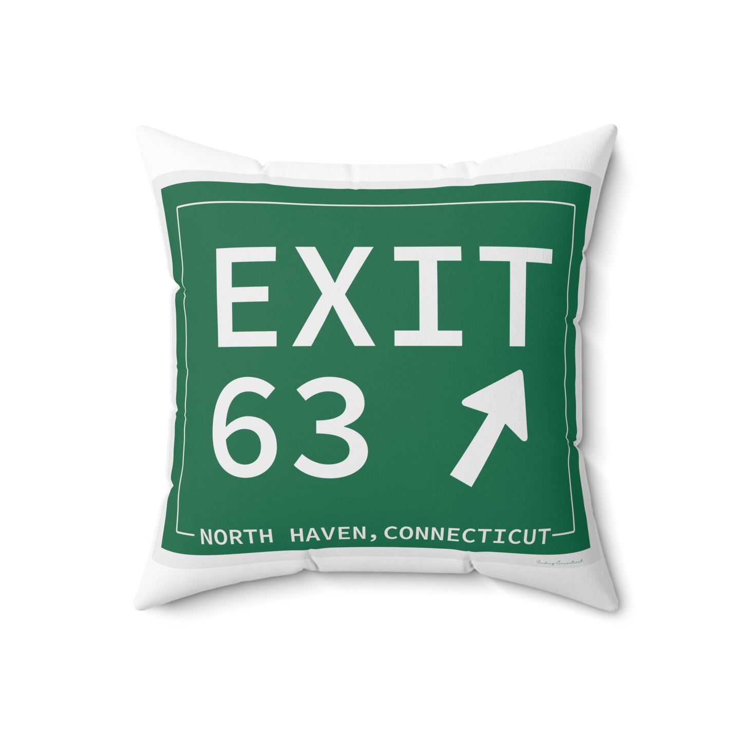 Vintage Exit 63 WCP Sign Spun Polyester Square Pillow