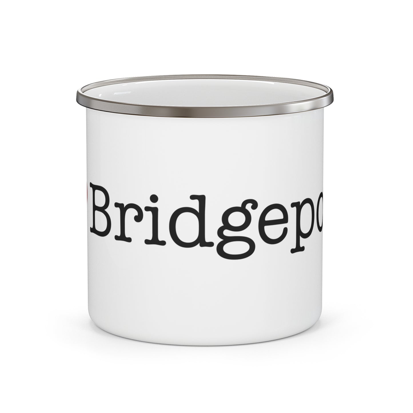 I Heart Bridgeport. Enamel Camping Mug