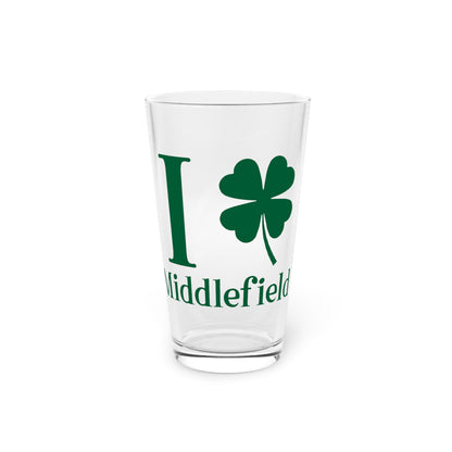 I Clover Middlefield Pint Glass, 16oz