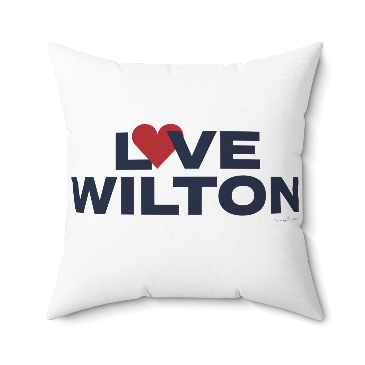 Love Wilton Spun Polyester Square Pillow