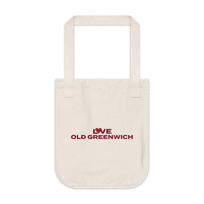 Love Old Greenwich Organic Canvas Tote Bag