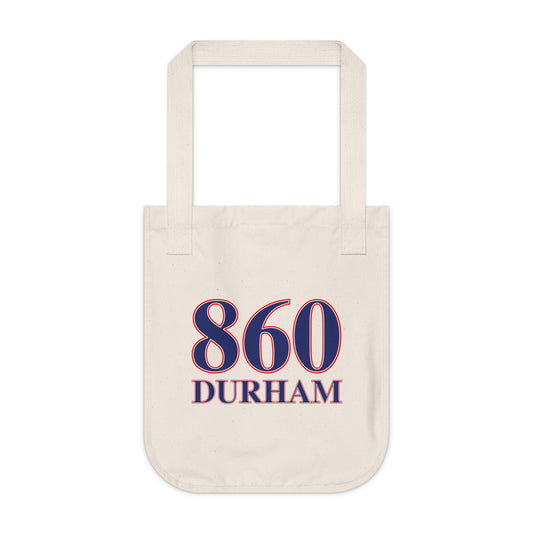 860 Durham Red, White & Blue Organic Canvas Tote Bag