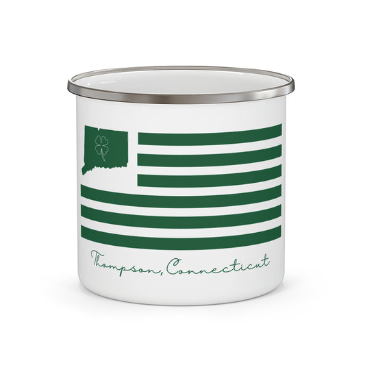 Thompson Connecticut St. Patrick’s Day Flag Enamel Camping Mug