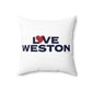 Love Weston Spun Polyester Square Pillow