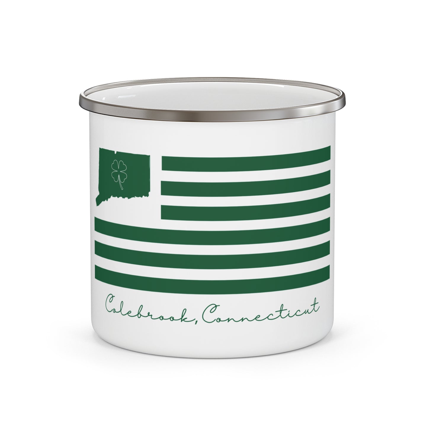 Colebrook Connecticut St. Patrick’s Day Flag Enamel Camping Mug