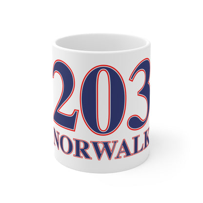 203 Norwalk Red White & Blue Mug 11oz