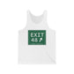 Vintage Exit 48 Merritt Parkway Sign Unisex Jersey Tank Top