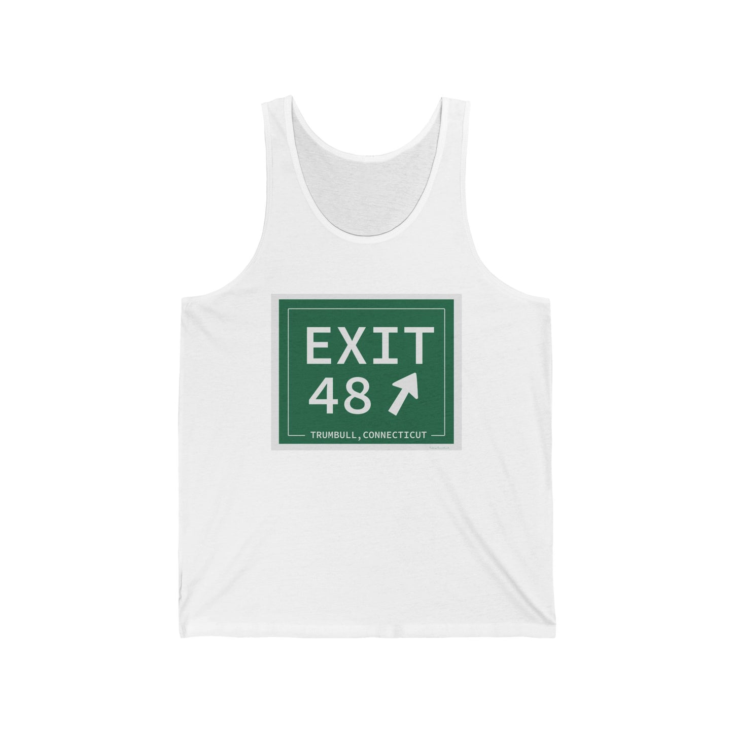 Vintage Exit 48 Merritt Parkway Sign Unisex Jersey Tank Top