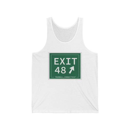 Vintage Exit 48 Merritt Parkway Sign Unisex Jersey Tank Top