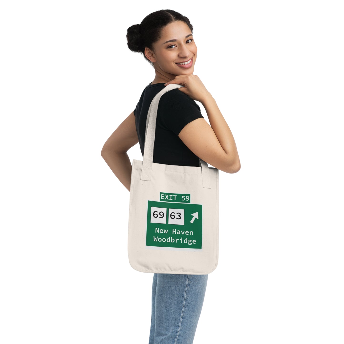 Vintage WCP Exit 59 Sign Organic Canvas Tote Bag