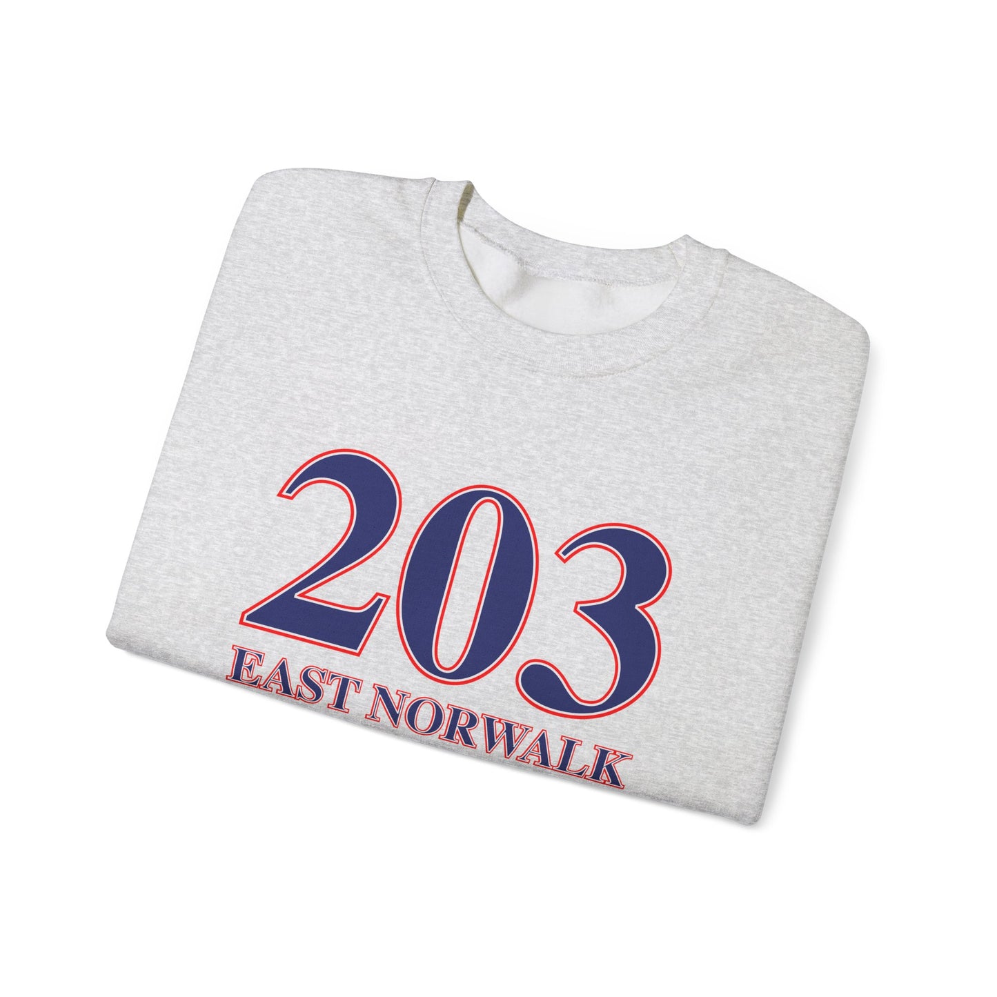203 East Norwalk Red, White & Blue Unisex Heavy Blend™ Crewneck Sweatshirt