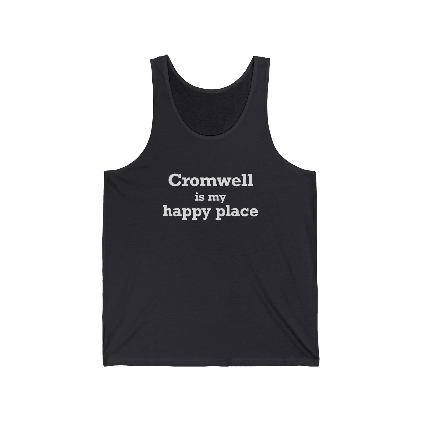 Cromwell is My Happy Place Unisex Jersey Tank Top