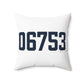 06753 Cornwall Connecticut Zip Code Polyester Square Pillow