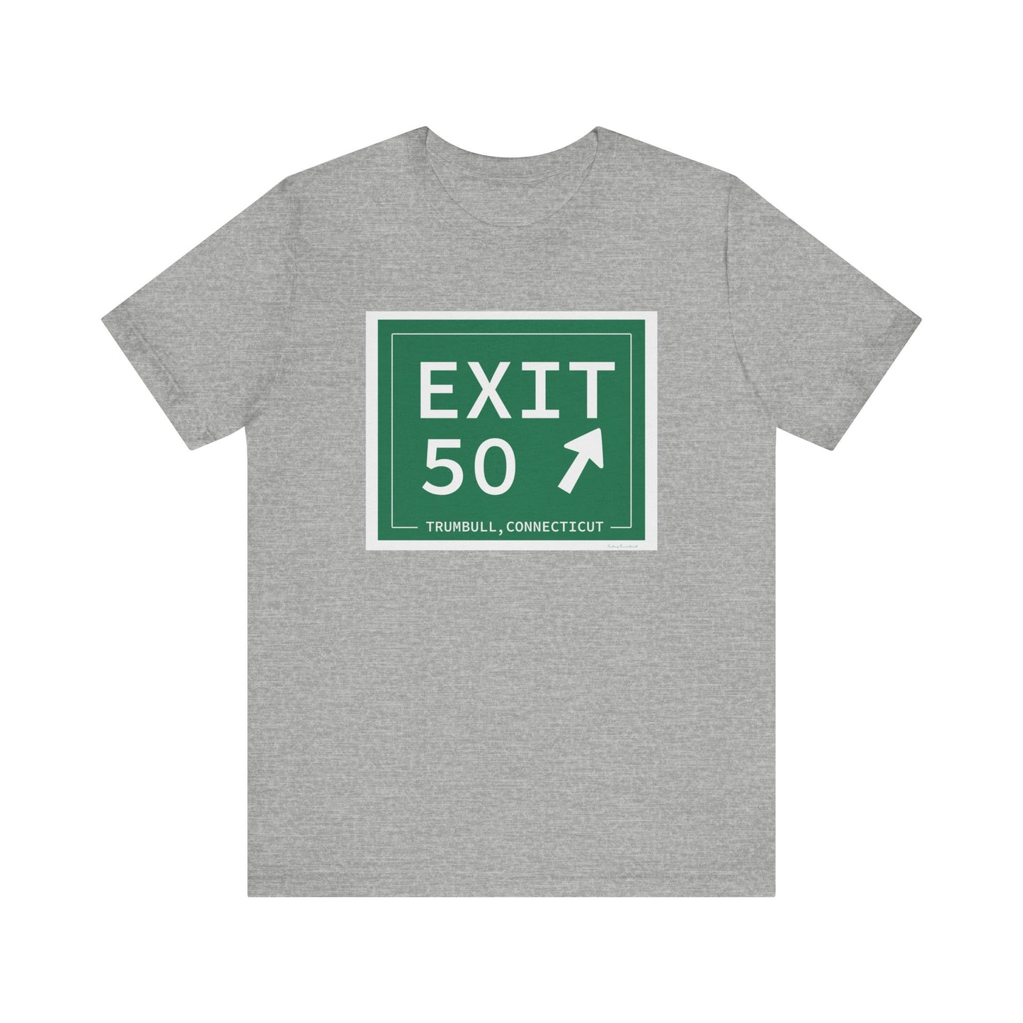 Vintage Exit 50  Merritt Parkway Sign Unisex Jersey Short Sleeve T-Shirt