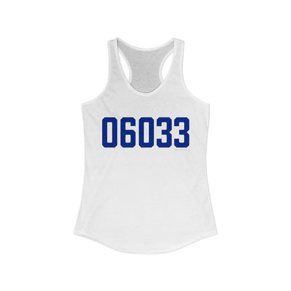 06033 Glastonbury Connecticut Zip Code Women's Ideal Racerback Tank Top