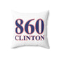 860 Clinton Red, White & Blue Spun Polyester Square Pillow