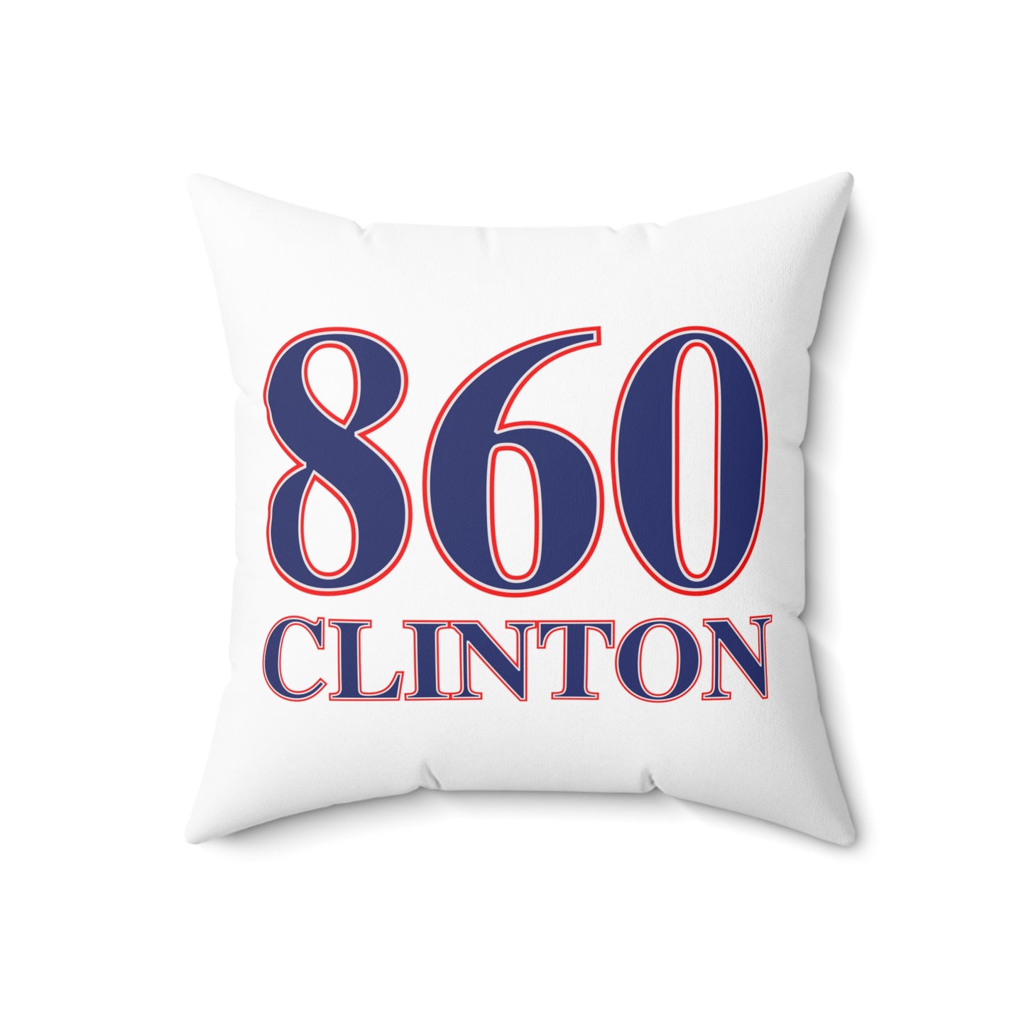 860 Clinton Red, White & Blue Spun Polyester Square Pillow