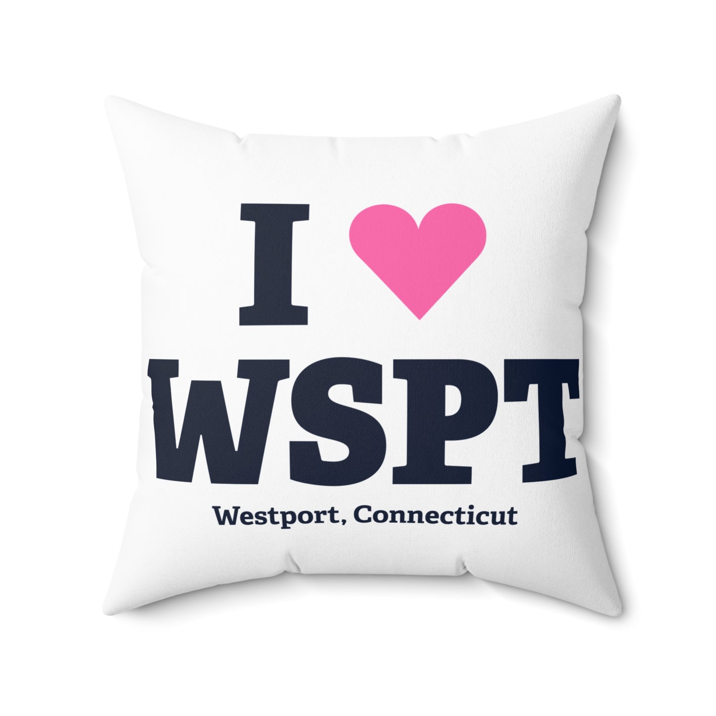 I Heart WSPT Spun Polyester Square Pillow