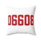 06608 Bridgeport Connecticut Zip Code Spun Polyester Square Pillow