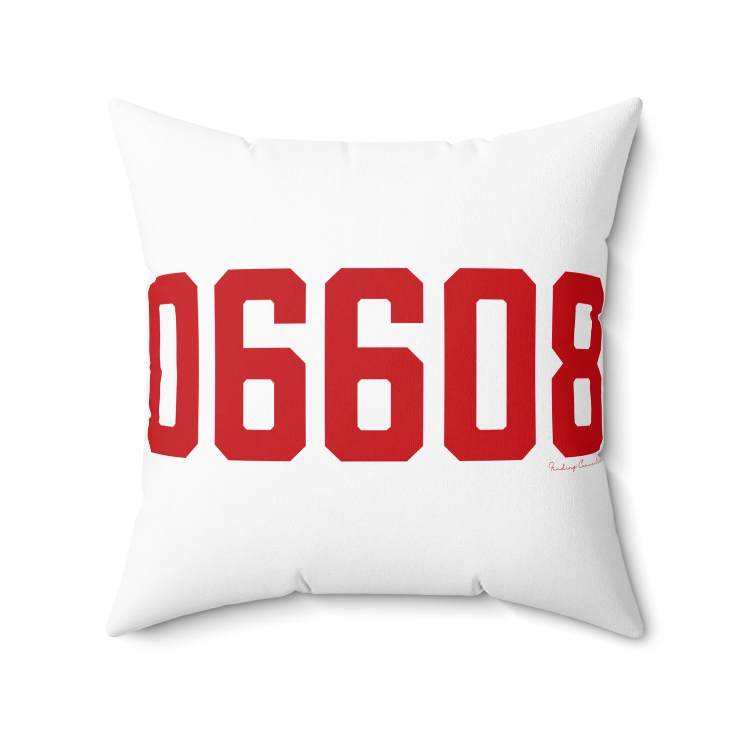06608 Bridgeport Connecticut Zip Code Spun Polyester Square Pillow