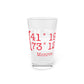 Monroe Coordinates Pint Glass, 16oz