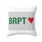 Bridgeport Love Spun Polyester Square Pillow