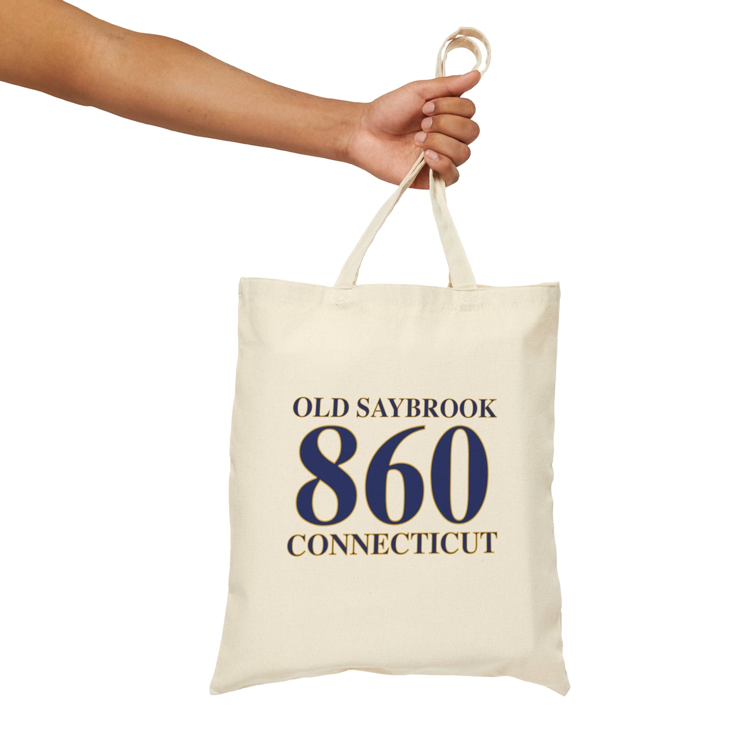 Old Saybrook 860 Connecticut Cotton Canvas Tote Bag