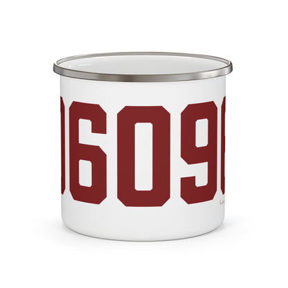 06096 Windsor Locks  Connecticut Zip Code Enamel Camping Mug