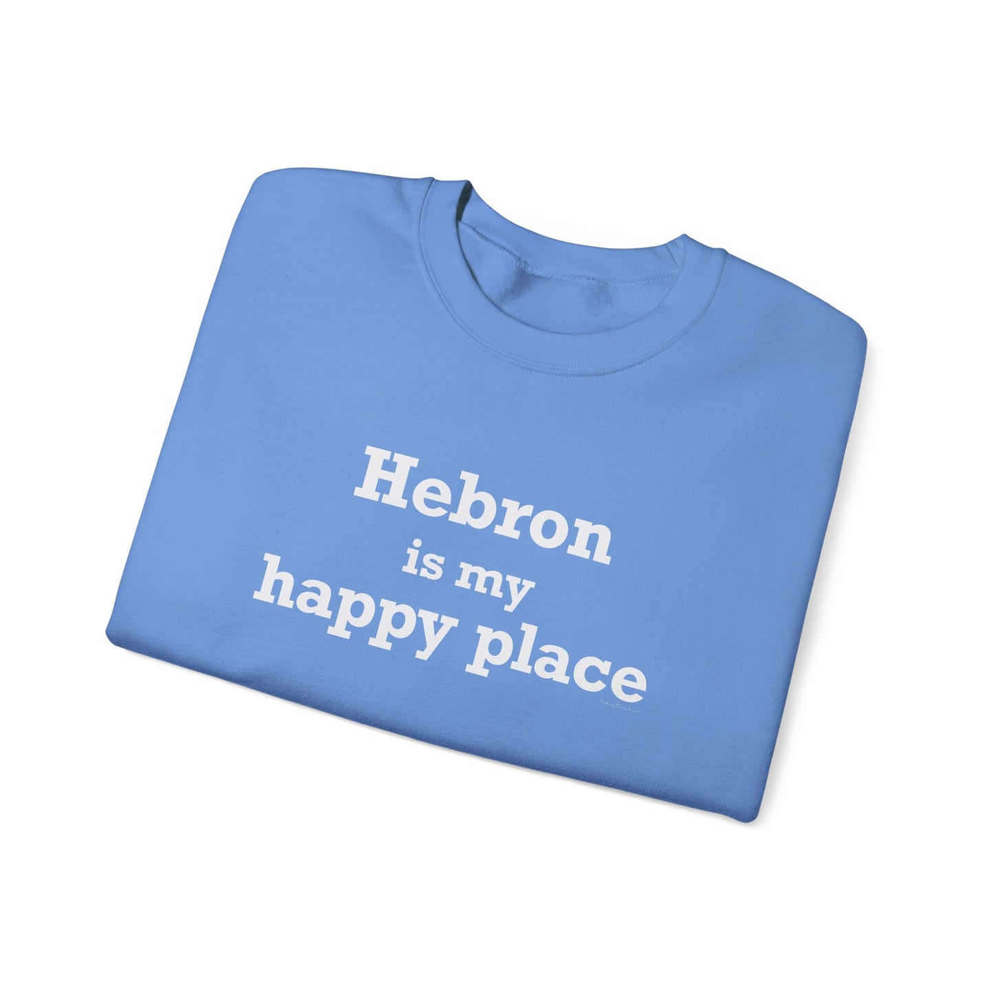 Hebron is My Happy Place Unisex Heavy Blend™ Crewneck Sweatshirt