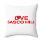 Love Sasco Hill Spun Polyester Square Pillow