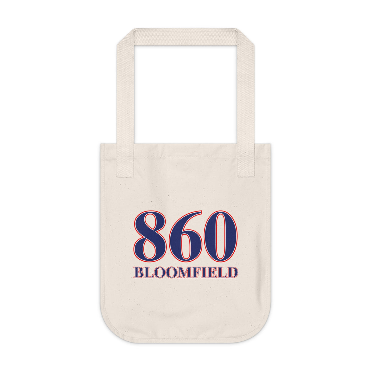 860 Bloomfield Red, White & Blue Organic Canvas Tote Bag