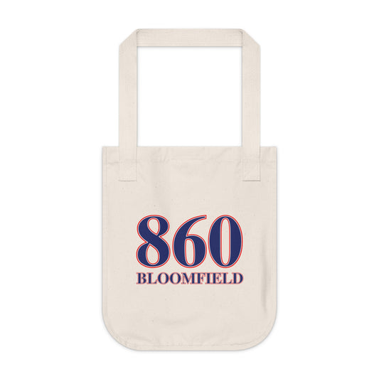 860 Bloomfield Red, White & Blue Organic Canvas Tote Bag