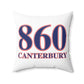 860 Canterbury Red, White & Blue Spun Polyester Square Pillow