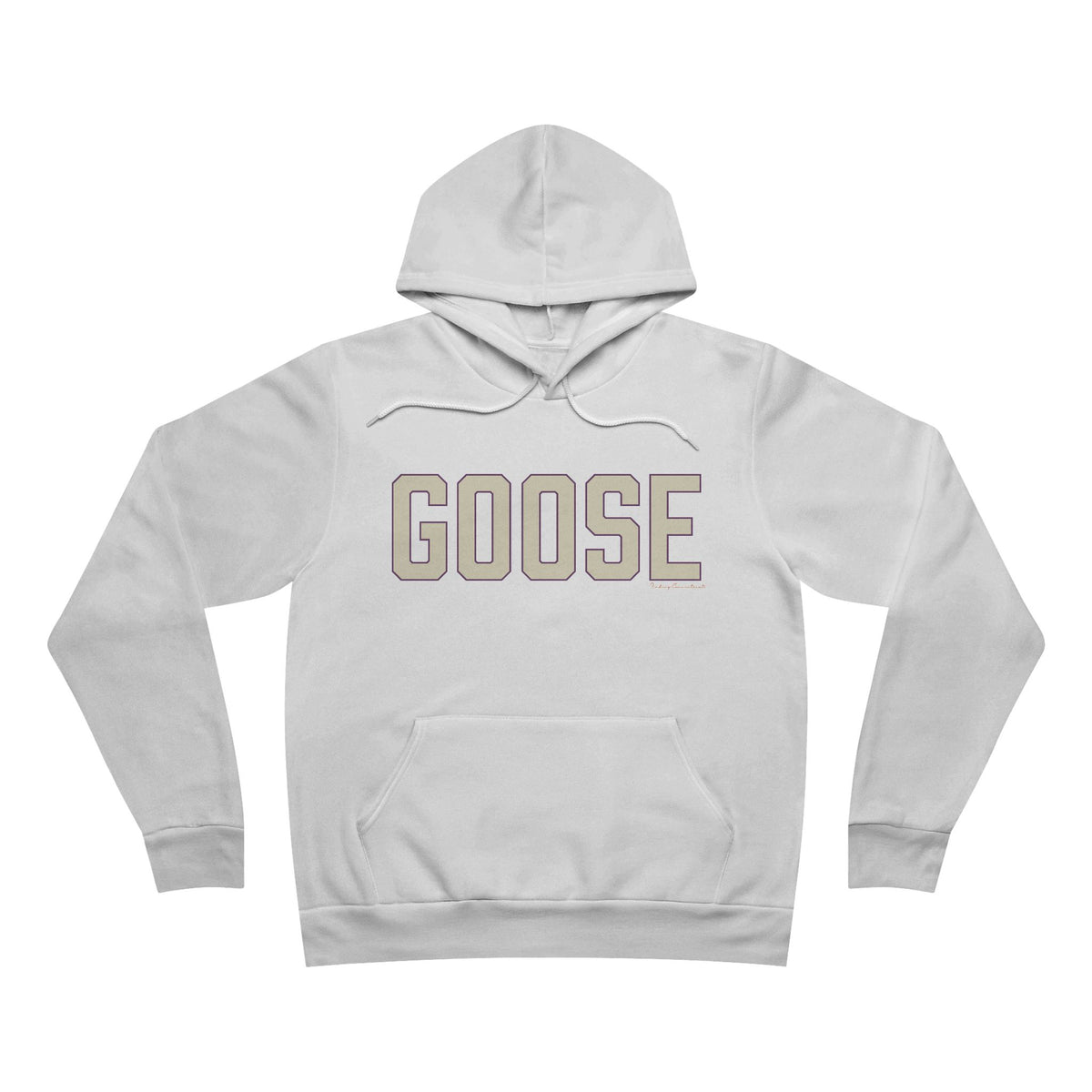Goose Zip Code - Cream & Purple Unisex Sponge Fleece Pullover Hoodie