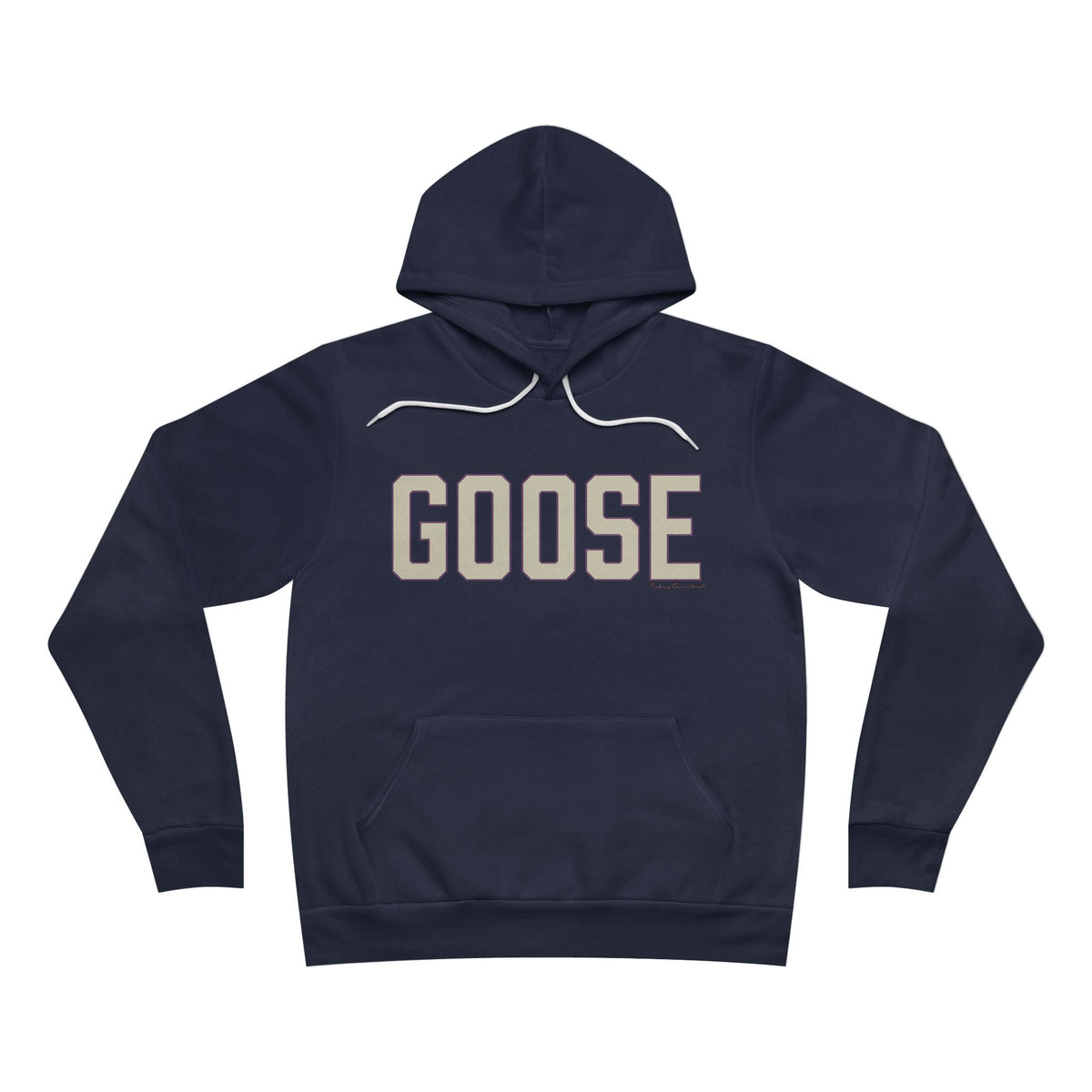 Goose Zip Code - Cream & Purple Unisex Sponge Fleece Pullover Hoodie