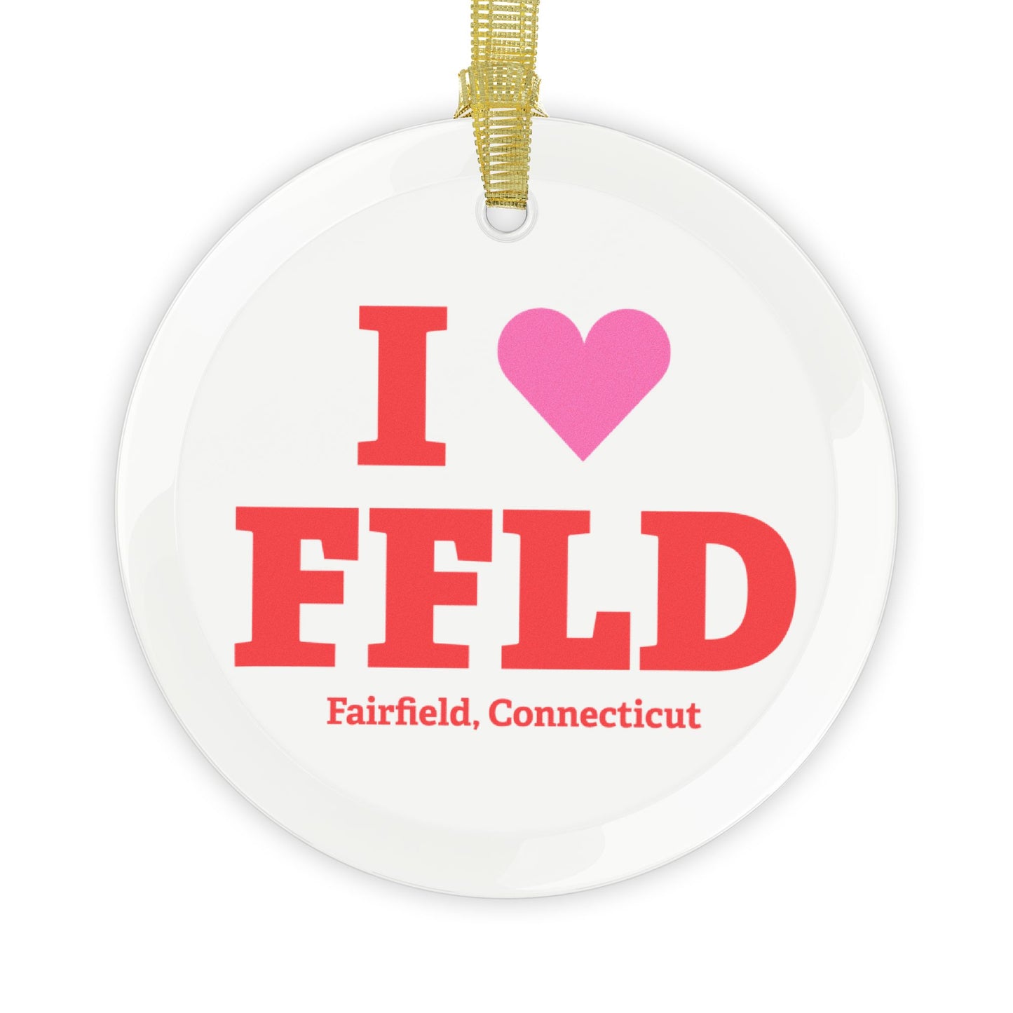 I Heart FFLD Glass Ornaments